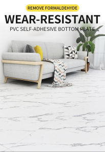 Vinyl tiles self adhesive floor sticker PVC floor tiles sticker waterproof marble design suitable for living room and bedroom 30*30cm