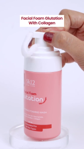 SR 12 FACIAL FOAM GLUTATION WITH COLLAGEN SABUN WAJAH HERBAL DENGAN KANDUNGAN GLUTATION COLLAGEN DAN NIACINAMIDE