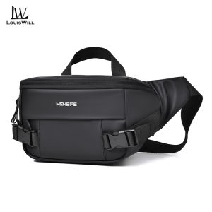 LouisWill Men’s Chest Bag Sports Bag Outdoor Fitness Bag Fashion Shoulder Bag Waist Bag Lightweight Crossbody Bag Sports Bag Waterproof Wear Resistance Durable Bag Street Bag Casual Bag Travel Bag