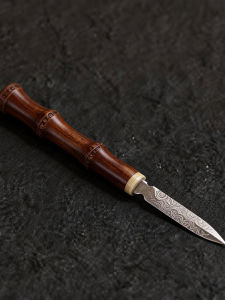 ZHIXIAO | Natural Bamboo and Damascus Steel Pu-erh Tea Knife