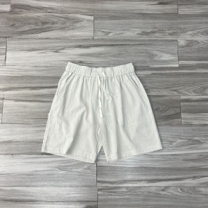 Comfortable Breathable Cotton Linen Shorts Youthful Vitality Style mid Waist Straight Leg Summer Fashionable Solid Color Five-Point Pants