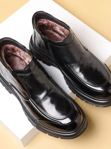 Thick Fur Insulated Leather Snow Boots High Top