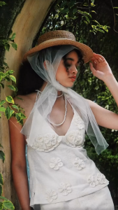 Set áo kiểu nữ thêu hoa và quần xuông dáng dài THE COUNTRY SEBASTIAN EMBROIDERED SET vải linen