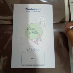 UNDANGAN ERA BARU 88125 UNDANGAN NIKAH UNDANGAN PERNIKAHAN WEDDING CARD KARTU UNDANGAN KARTU UCAPAN FREE PLASTIK