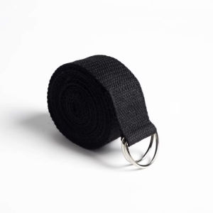 183*3.8 ซม.สายโยคะผ้าฝ้ายออกกําลังกายโยคะเข็มขัดปรับทอยืด D-Ring BUCKLE ฟิตเนสยืดแถบเชือกพิลาทิส