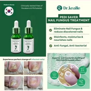 🇰🇷2 BUNDLE DEAL DR.KRALLE PEDI SAVER NAIL FUNGUSLESS TREATMENT & REPAIR (KOREA) ~ NAIL FUNGUSLESS SPECIAL BUBBLE SHOWER - Disinfects Soothes Irritated Skin Treat Infected Toenails Anti-Bacteria Anti-Fungal Supply Nutrition & Moisture. (Exp 05/2028)