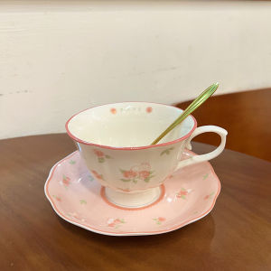 Water Cup Mug Ceramic Coffee Set Suit Fancy Niche Style Cute Cup Gift Birthday Gift for Women