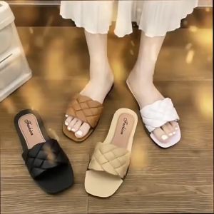 Dép nữ thời trang quai ngang kiểu vân đang xinh xắn Dép quai ngang nữ form chuẩn ôm chân mềm mại đi êm chân - BUMSTORE