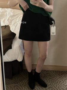 Váy Ngắn Nhung Kẻ Mùa Thu Đông Mới Cho Nữ Dáng Chữ a Cạp Cao Váy Midi Chống Tĩnh Điện Có Lớp Lót