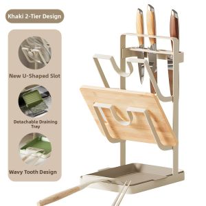 Drainable Pot Lid Organizer Storage Rack