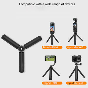 Metal Mini Tripod Stand for DJI Zhiyun Feiyu Gimbal Handle Grip Stabilizer DSLR Camera Monopod Handheld Aluminum Alloy