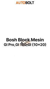 Bosh Blok Mesin GL & GL Pro & GL 100 10x20 Mm Bos Block