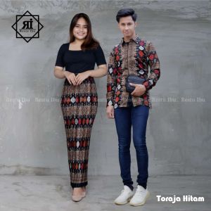 Baju Batik Couple Kemeja dan Rok Plisket Megamendung Silver Couple Kemeja Kondangan Rok Plisket Set Couple Pasangan