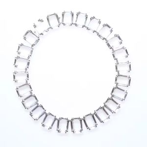 🖤Swarovski🖤Millenia series สร้อยคอพร้อมจี้พลอยแปดเหลี่ยมสีม่วงขนาดใหญ่ สร้อยคอแฟชั่นผู้หญิงเงินแท้ 925 (XL-ZS894205788) สร้อยคอคู่สไตล์ดีไซน์คลาสสิก ของขวัญพิเศษสำหรับแฟนหรือแฟนของคุณ