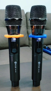 V2S DM-206 VHF 2Pcs Universal Handheld Wireless Rechargeable Microphone S/N 90dB With Receiver