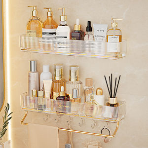 Drill-free Cosmetic Storage Shelf Bathroom