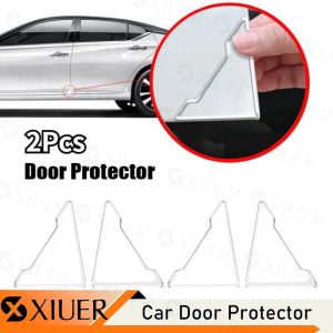 2Pcs Car Door Protector Rubber Car Edge Corner Cover Universal Car Door Anti-Collision Silicone Sticker Clear Anti-Scratch Protector for Automobile Door with Ford/ Honda/ Mitsubishi/ Toyota Logo