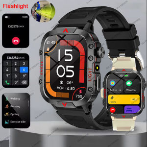 2025 New Military Smart Watch Men Outdoor Sport Fitness Tracker Health Monitoring 2.01Inch Bluetooth Calls Waterproof Smartwatch