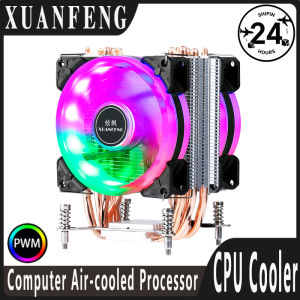 XUANFENG PC Air-Cooled Processor x79 x99 Cooler CPU Fan 4pin/PWM 2/4/6 Heat Pipe Compatible LGA775 115x 1200 1700 18xx 2011 2066