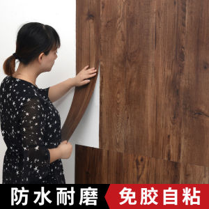 3D 3D Abrasion Resistant Wood Grain Floor Wall Sticker Self-Adhesive Wallpaper Waterproof For Home Living Room and Kitchen Restaurant Renovation Wallpaper