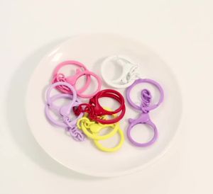5pcs/lot Alloy Lobster Clasps Key Rings Long 66mm Colorful Key Hook Keyrings For DIY Keychains Key Chains Connectors Accessories