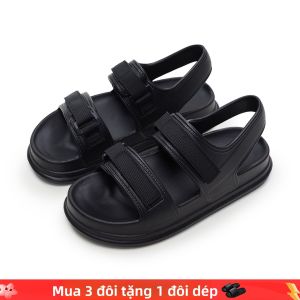 Giày Sandal Đế Dày Mùa Hè Cho Nữ Giày Cao Gót EVA Đế Xuồng Đế Mềm Đế Cao Su Chống Trượt Giày Thường Ngày Cho Nữ
