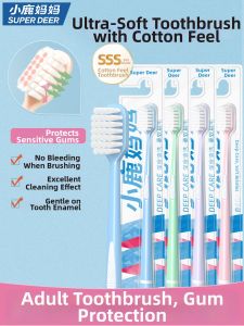 SUPER DEER | Extra Soft Family Clean Toothbrush Wide Head Adult