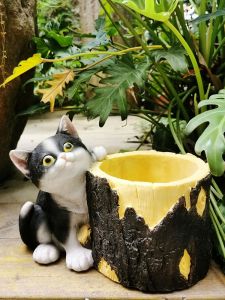 Garden Courtyard Decoration Decoration Balcony Landscape Layout Outdoor Resin Animal Dog Shape Succulent Cat Flower Pot