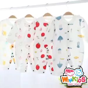 Winkids Baju Bayi Baby Rompers Newborn Long Sleeve Baby Clothing