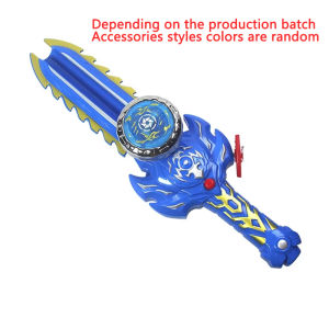Kid Sword Launcher Led Spinning Top Toy Creative Hand Cranked Color Luminous Spinning Toys For Boys Girls Children Gifts
