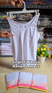 Singlet Wanita Nathalie | Kaos Dalam Wanita Natali / Tank Top Cewek Putih Bahan Katun