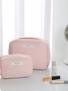 MOUSSON ผู้หญิงในลมแต่งหน้ากระเป๋าความจุสูงมูลค่าสูงพรีเมี่ยมแบบพกพากระเป๋าน่ารักและเรียบง่าย