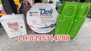 Bàn tròn inox 1m2 DELi qui phúc ( inox 304 và inox 201)