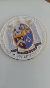 3Inch High-Quality GRAND LODGE OF FREE AND ACCEPTED MASONS Emblem In The Lord Is All Our Trust