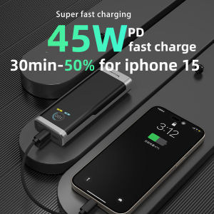 ♥️🇸🇬 SUPER FAST CHARGING power bank 45W in-built Type C cable / carrying handle 20000mAh portable charger