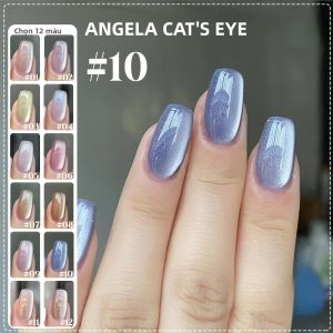 Sơn Móng Tay Gel Mắt Mèo MIANEL Angela 12ML Màu Trắng Sứ Pha Lê Lấp Lánh Với Hạt Thủy Tinh Dành Cho Móng Giáng Sinh Bán Lẻ Từng Chiếc