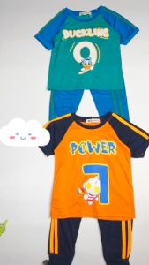 Bộ Tay Ngắn Quần Dài Vải Thun Lạnh Size(9-32Kg) Hình In Dể Thương Cho Bé