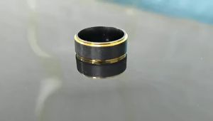 Best-selling Men fashions ideas Black white mens stainless steel ring stylish Titanium steel men rings