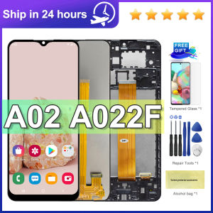 6.5" Screen for Samsung A02 A022 A022M A022F A022G SM-A022F with Frame Touch Screen Digitizer Assembly LCD Display