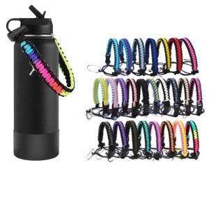 12-64oz Water Bottle Handle Strap Fits Wide Mouth Bottles Durable Carrier Colorful Multi-functional Straw Cup Cover Cup Rope