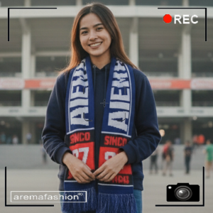 SYAL AREMA AREMANIA AREMANITA 87 KOMBINASI WARNA MERAH PUTIH BIRU aremafashion