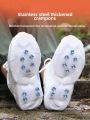 Transparent Ice Climbing Shoe Crampons Outdoor Anti-Fall Slipping Proof Winter Sports Climbing Mountaineering Travel Gear. 