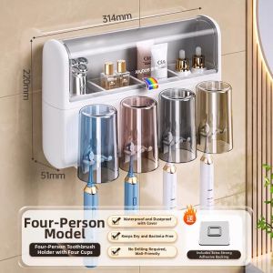 Joybos | No-drill Wall-mounted Toothbrush Holder