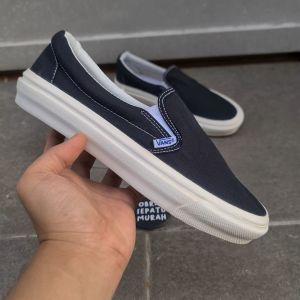 OBRAL SEPATU VANSSSE VAULT OG SLIP ON LX BLACK WHITE 36-43 SEPATU SLIP ON HITAM PUTIH SELOP KANVAS TANPA TALI