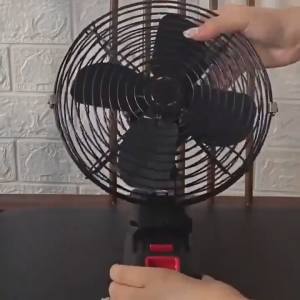 8-inch High Power Desk Fan Portable Rechargeable Cordless Electric Cooling Fan Adjustable Angle Strong Wind