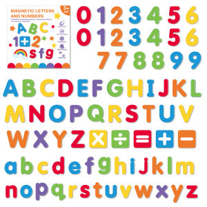 77PCS Magnetic Letters and Numbers Fridge Magnets Soft EVA Alphabet ABC 123 Math Symbols Kids Learning Toy with Storage Box