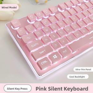 Eweadn Quiet Bluetooth Wireless Keyboard Mouse Set for Office Use Female Users High Aesthetic Value Mechanical Feeling Keyboard