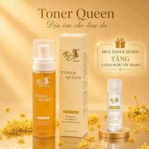 TONER QUEEN FAIRY 150ML - Nước Hoa Hồng hỗ trợ dưỡng sáng cấp ẩm làm dịu da (Tặng 1 Nước Tẩy Trang mini + 1 Sữa Rửa Mặt mini)