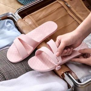 Travel Portable Slippers Folding Business Trip Travel Storage Hotel Bathroom Non-Slip Beach Slippers Removable Slippers