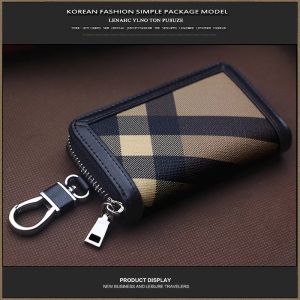 กระเป๋าใส่กุญแจรถยนต์แบบมีสายคาดเอวลายสก็อตสุดหรูสำหรับผู้ชายและผู้หญิง กระเป๋าใส่กุญแจแบบยูนิเวอร์แซลสำหรับใช้ในบ้าน